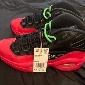Iverson Rebook Question Mid Sneakers 76ers Men 8.5
